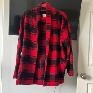 Nectar clothing red plaid coat